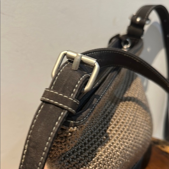 The Sak Brown Crossbody Small Woven Bag Adjustable Strap EUC - Picture 7 of 10